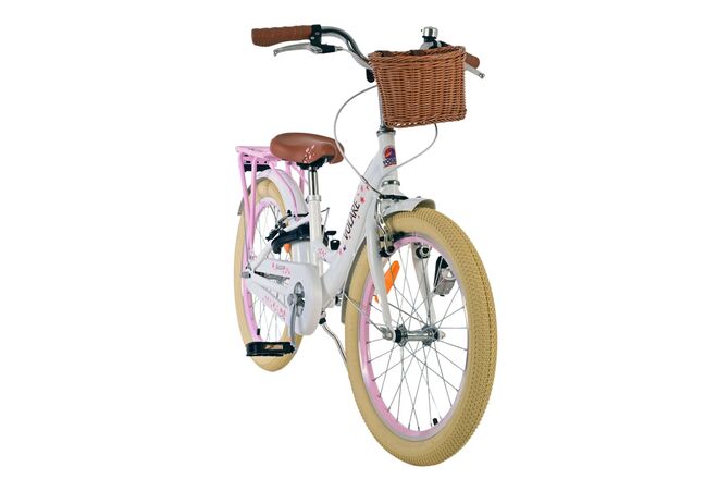 Volare Blossom Kinderfiets - Meisjes - 20 inch - Wit - Twee handremmen