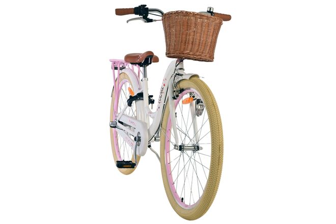 Volare Blossom Kinderfahrrad - Mädchen - 26 Zoll - Weiß - Nexus 3 Gänge