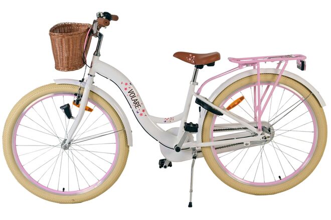 Volare Blossom Kinderfahrrad - Mädchen - 26 Zoll - Weiß - Nexus 3 Gänge