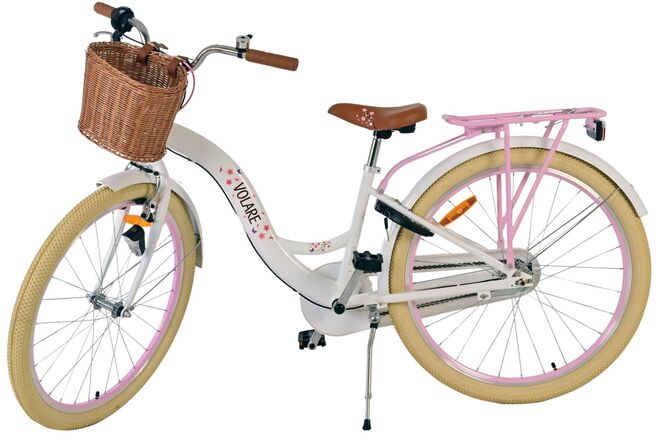 Volare Blossom Kinderfahrrad - Mädchen - 26 Zoll - Weiß - Nexus 3 Gänge