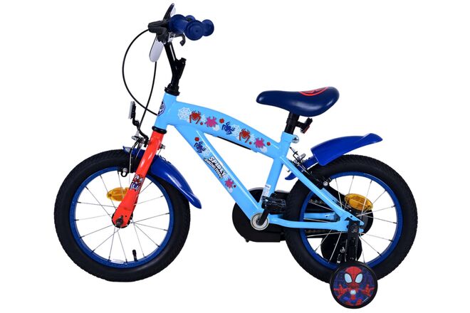 Spidey Kinderfiets - Jongens - 14 inch - Blauw - Twee handremmen