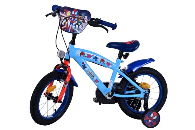 Spidey Kinderfiets - Jongens - 14 inch - Blauw - Twee handremmen