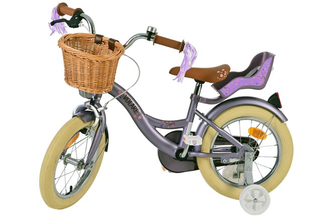 Rower dziecięcy Volare Blossom - dziewczęcy - 14 cali - fioletowy