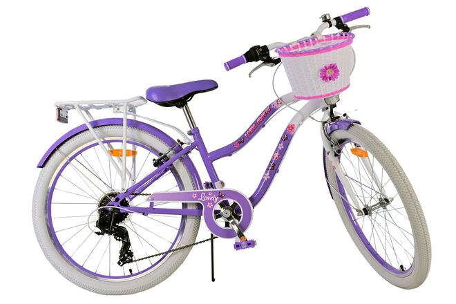 Volare Lovely Kinderfiets - Meisjes - 24 inch - Paars - 7 Versnellingen