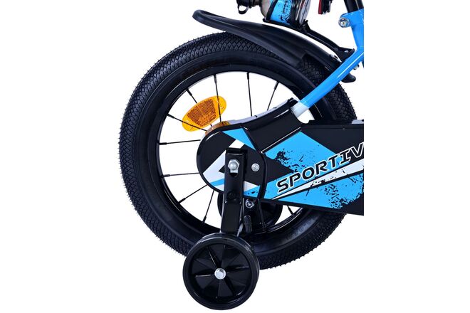 Volare Sportivo Children's Bicycle - Boys - 14 inch - Blue Black
