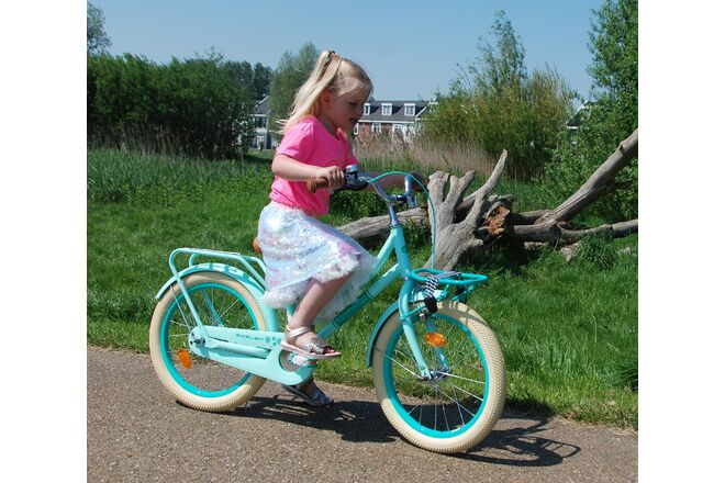 Volare Excellent Kinderfahrrad - Mädchen - 16 Zoll - Grün - 95 % zusammengebaut