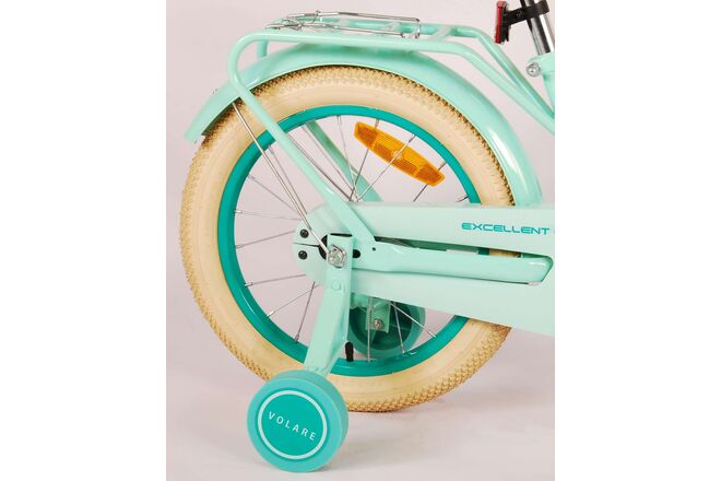Volare Excellent Kinderfahrrad - Mädchen - 16 Zoll - Grün - 95 % zusammengebaut