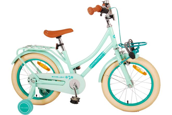 Volare Excellent Kinderfahrrad - Mädchen - 16 Zoll - Grün - 95 % zusammengebaut