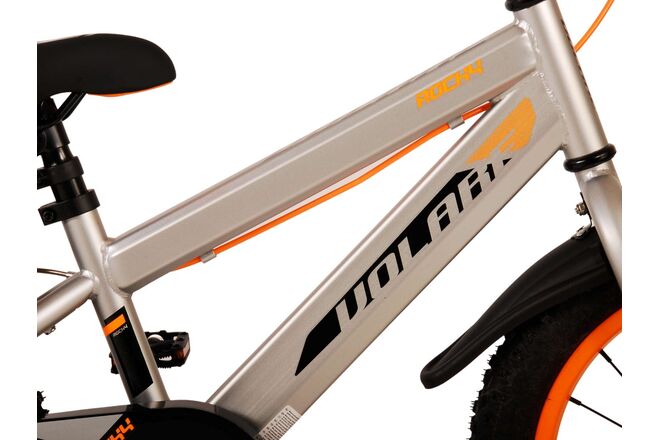 Volare Rocky Kinderfahrrad - Jungen - 16 Zoll - Grau