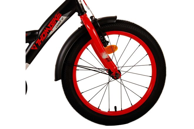 Rower dziecięcy Volare Thombike - chłopcy - 18 cali - czarno-czerwony