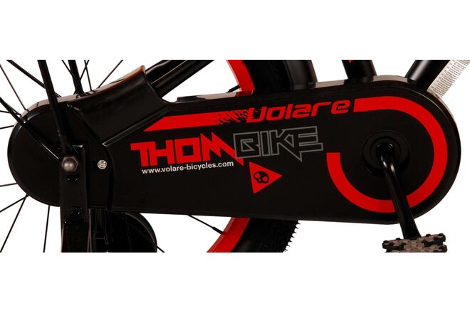 Rower dziecięcy Volare Thombike - chłopcy - 18 cali - czarno-czerwony