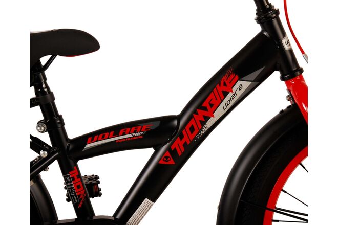 Rower dziecięcy Volare Thombike - chłopcy - 18 cali - czarno-czerwony