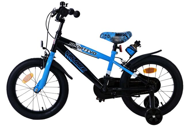 Volare Sportivo Børnecykel - Drenge - 16 tommer - Blå Sort - To håndbremser
