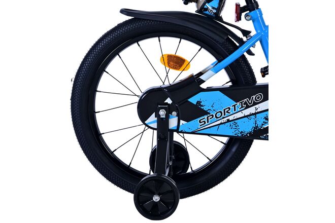 Volare Sportivo Kinderfahrrad - Jungen - 18 Zoll - Blau Schwarz