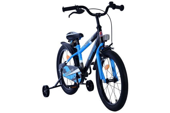 Volare Sportivo Kinderfahrrad - Jungen - 18 Zoll - Blau Schwarz