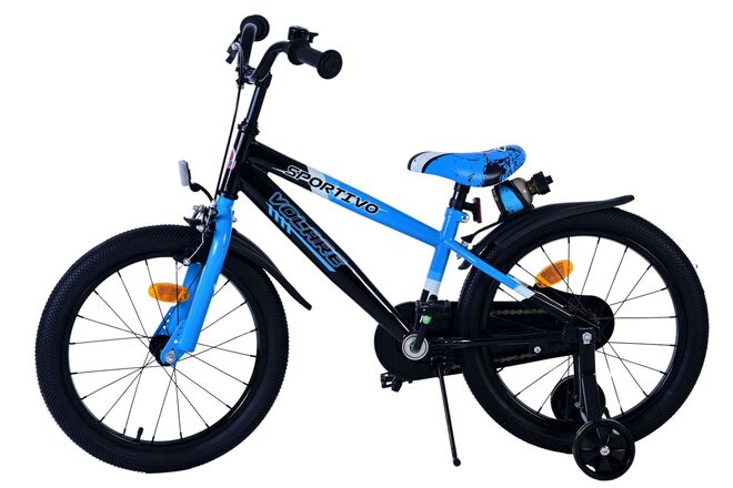 Volare Sportivo Kinderfahrrad - Jungen - 18 Zoll - Blau Schwarz