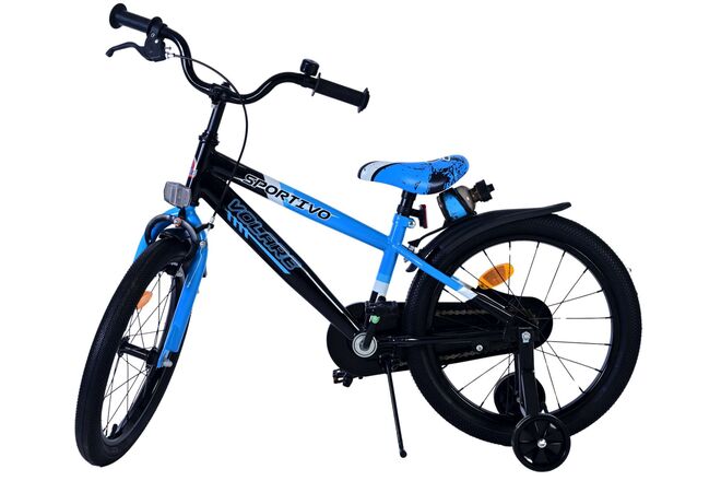 Volare Sportivo Kinderfahrrad - Jungen - 18 Zoll - Blau Schwarz