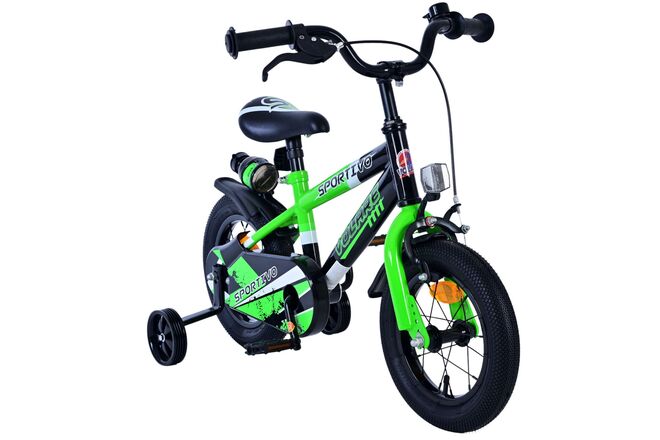 Volare Sportivo Kinderfiets - Jongens - 12 inch - Groen Zwart
