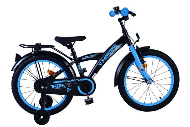 Rower dziecięcy Volare Thombike - chłopcy - 18 cali - czarno-niebieski