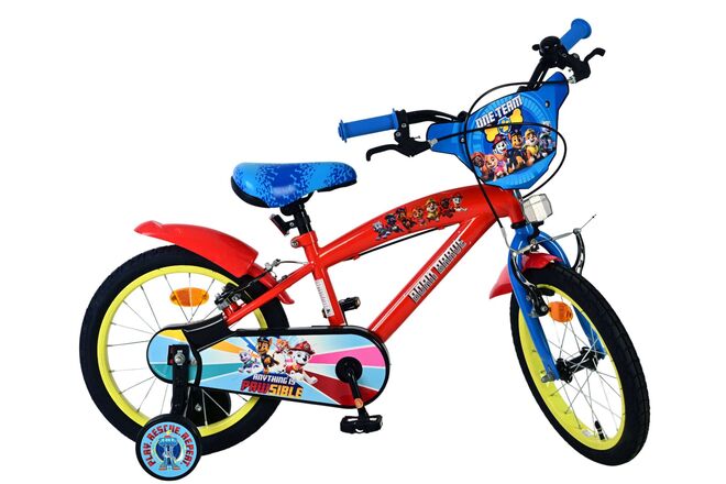 Paw Patrol Kinderfiets - Jongens - 16 inch - Rood - Twee handremmen