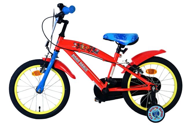 Paw Patrol Kinderfiets - Jongens - 16 inch - Rood - Twee handremmen