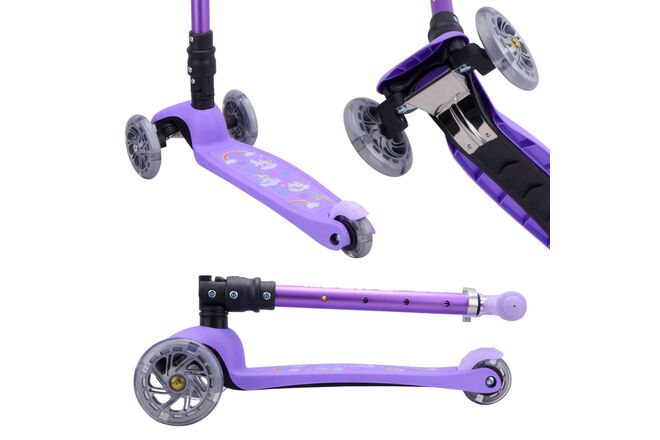 BOLDCUBE Teeny Fold 3 Wheel Scooter - Eenhoorn