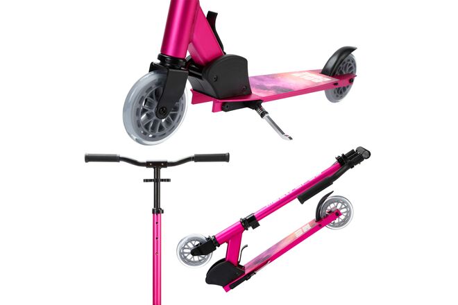 BOLDCUBE Deluxe 2 Wheel Scooter - Fuchsia Pink