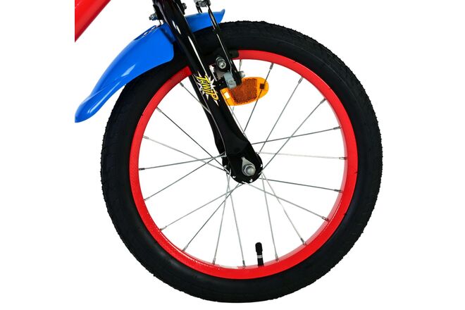 Spider-Man Kinderfiets - Jongens - 16 inch - Blauw/Rood - Twee handremmen
