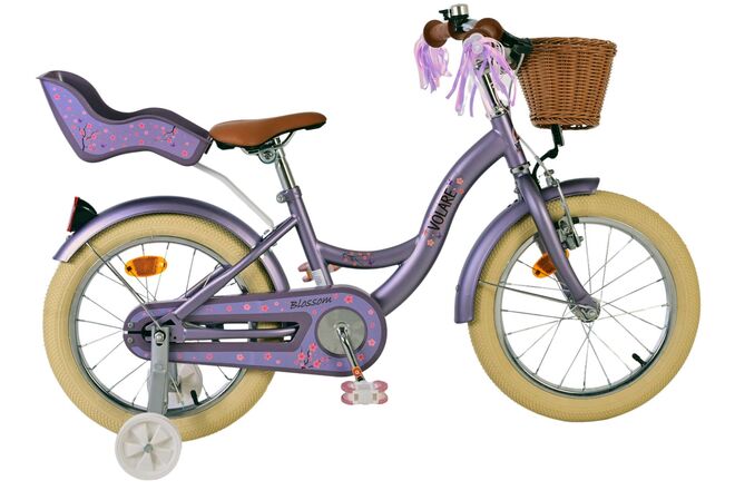 Volare Blossom Kinderfahrrad - Mädchen - 16 Zoll - Lila