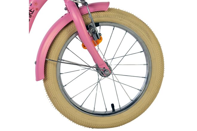 Volare Blossom Kinderfahrrad - Mädchen - 16 Zoll - Rosa - Zwei Handbremsen