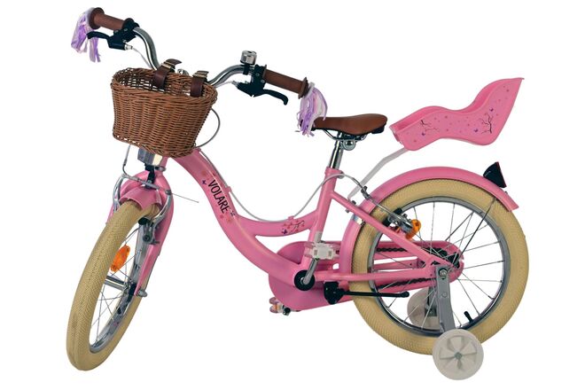 Volare Blossom Kinderfahrrad - Mädchen - 16 Zoll - Rosa - Zwei Handbremsen