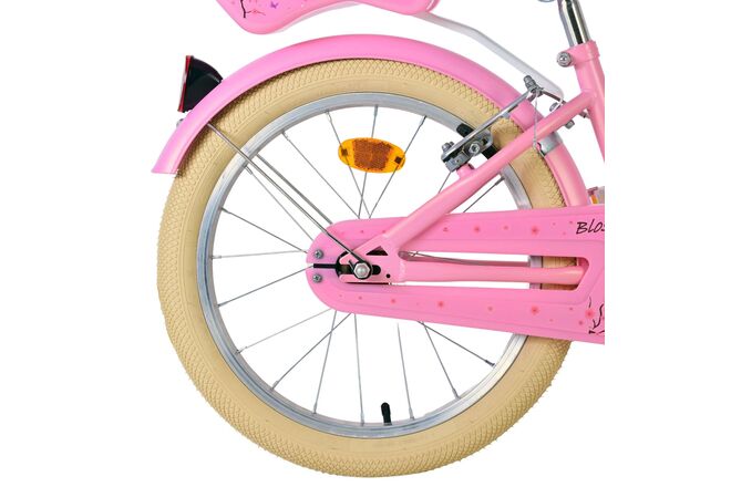 Volare Blossom Kinderfahrrad - Mädchen - 18 Zoll - Rosa - Zwei Handbremsen