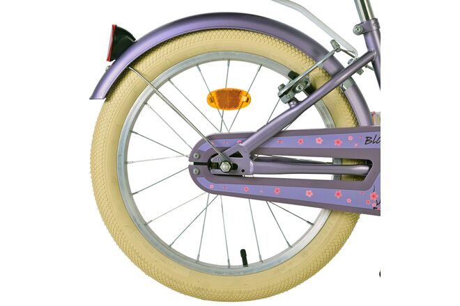 Volare Blossom Kinderfahrrad - Mädchen - 18 Zoll - Lila - Zwei Handbremsen