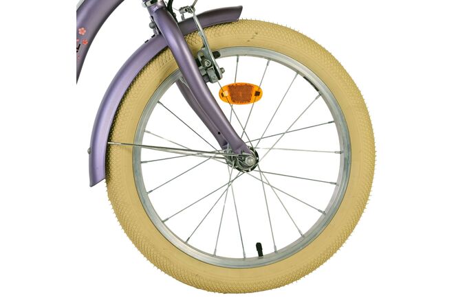 Volare Blossom Kinderfahrrad - Mädchen - 18 Zoll - Lila - Zwei Handbremsen