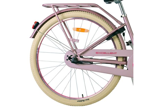 Volare Excellent Children's Bicycle - Girls - 26 inch - Matte Pink - 3 gears