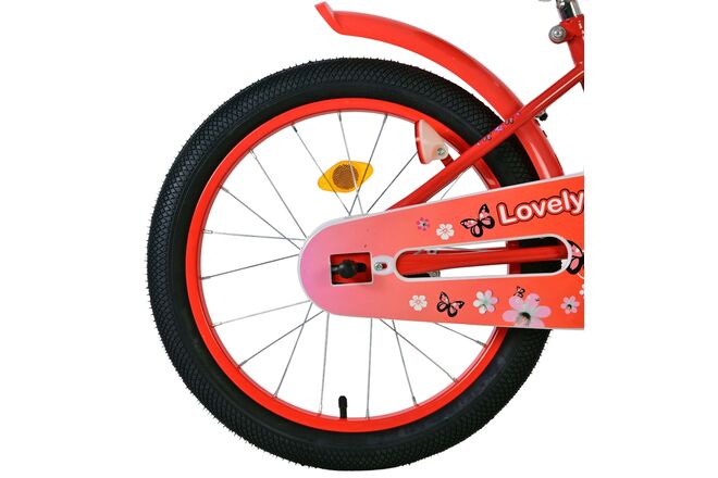 Volare Lovely Kinderfahrrad – Mädchen – 18 Zoll – Rot Weiß