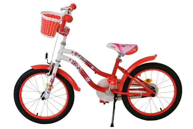 Volare Lovely Kinderfahrrad – Mädchen – 18 Zoll – Rot Weiß