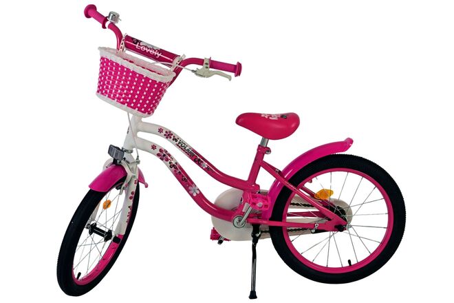 Volare Lovely Kinderfahrrad – Mädchen – 18 Zoll – Rosa Weiß