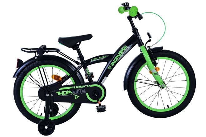 Rower dziecięcy Volare Thombike - chłopcy - 18 cali - czarno-zielony