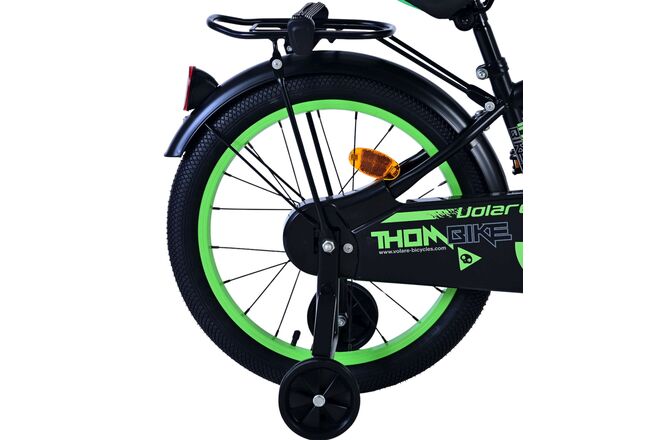 Rower dziecięcy Volare Thombike - chłopcy - 18 cali - czarno-zielony