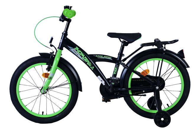 Rower dziecięcy Volare Thombike - chłopcy - 18 cali - czarno-zielony