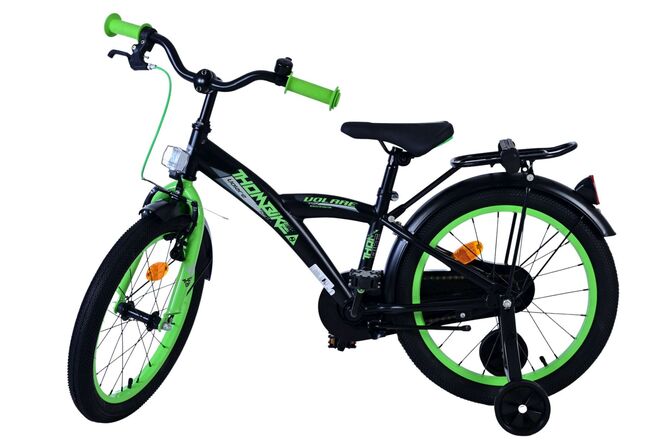 Rower dziecięcy Volare Thombike - chłopcy - 18 cali - czarno-zielony
