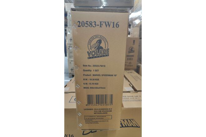 Spider-Man Kinderfahrrad - Jungen - 16 Zoll - Blau/Rot - Zwei Handbremsen