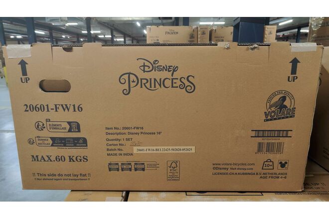 Disney Princess Kinderfiets - Meisjes - 16 inch - Roze - Twee Handremmen