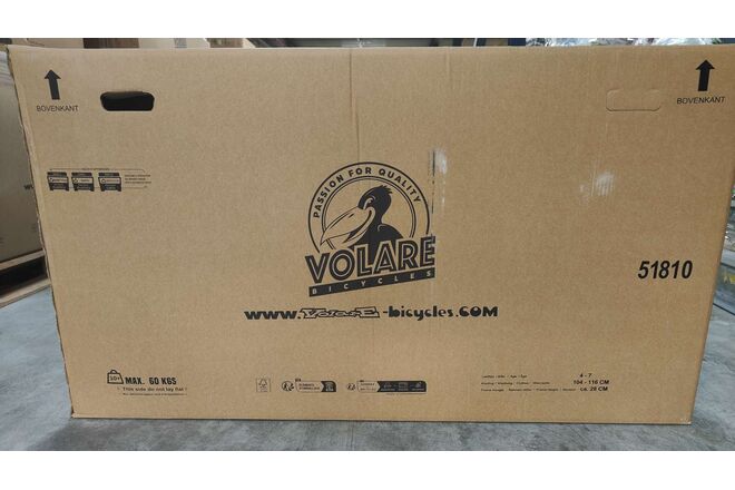 Volare Excellent Kinderfiets - Meisjes - 18 inch - Zwart - 95% afgemonteerd