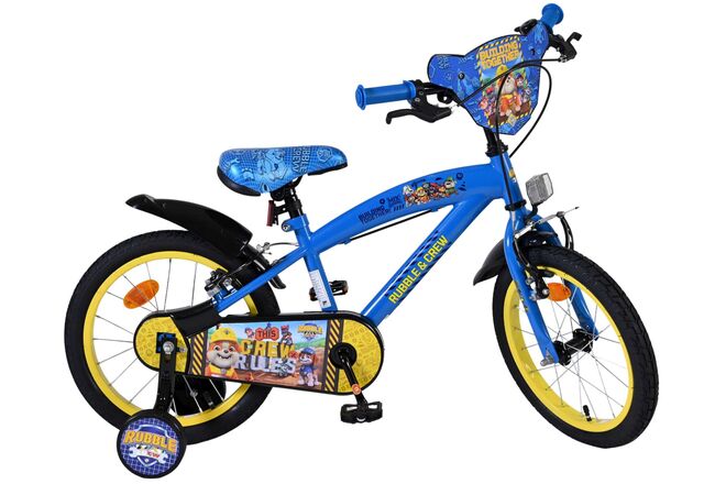 Rubble & Crew Kinderfiets - Jongens - 16 inch - Blauw - Twee handremmen
