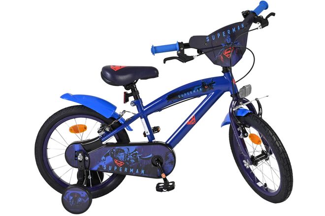 Superman Kinderfiets - Jongens - 16 inch - Blauw - Twee handremmen