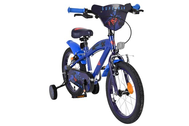 Superman Kinderfiets - Jongens - 16 inch - Blauw - Twee handremmen