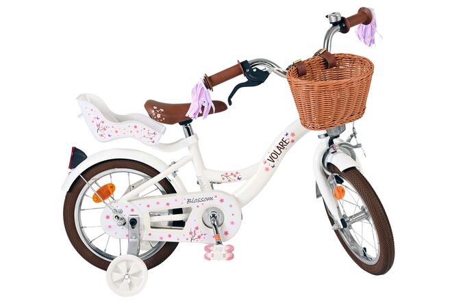 Volare Blossom Kinderfiets - Meisjes - 14 inch - Wit