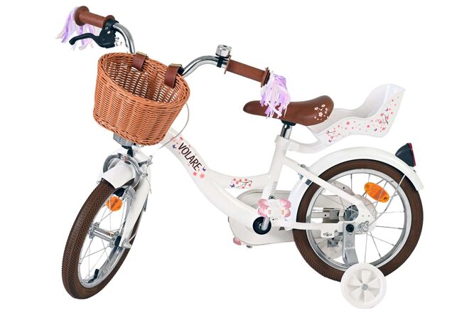 Volare Blossom Kinderfiets - Meisjes - 14 inch - Wit